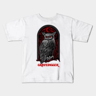 The Moon Owl Gravedigger Kids T-Shirt